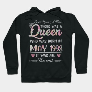 Girls 22nd Birthday Queen May 1998 22 Years Old Hoodie